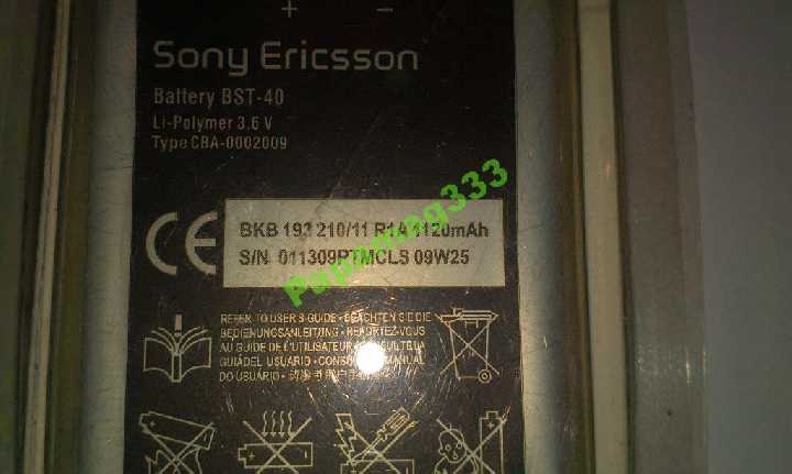 Аккумулятор 1120mAh Sony Ericsson BST-40.Читать ус - фото фото фото 0