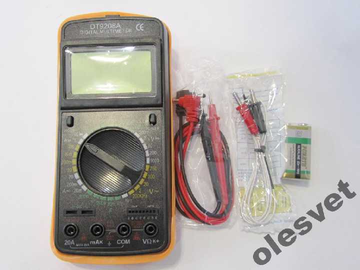 ТЕСТЕР DIGITAL MULTIMETER DT-9208 A - фото фото фото 1
