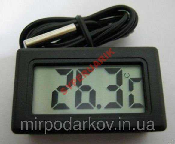 Цифровой LCD термометр с выносным датчиком - фото фото фото 0