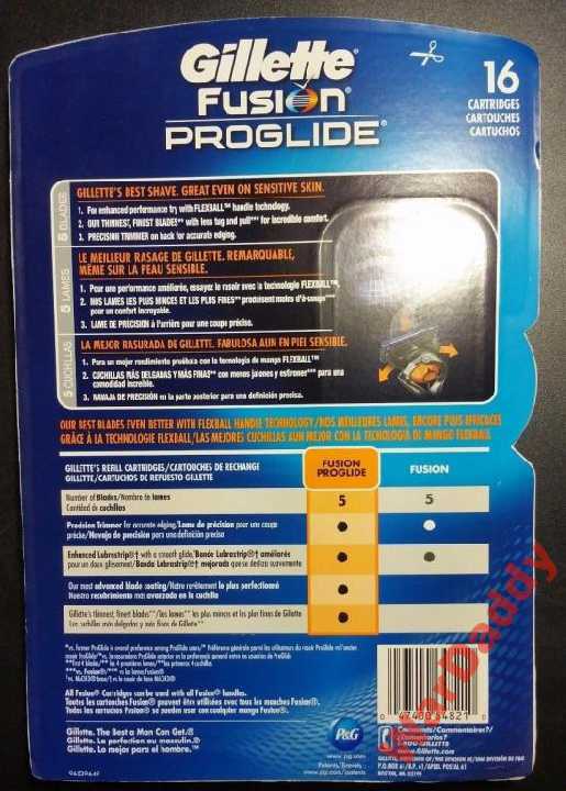 Gillette fusion proglide 4 штуки без упаковки США - фото фото фото 2