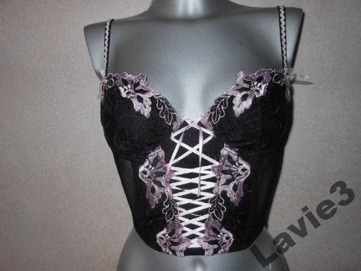 Lingerie,Франция! Черный Корсет Утяжка Новый 75А - фото фото фото 1