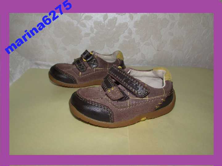 Кроссовки 100%нат кожа~Clarks FIRST SHOES~12см 19р - фото фото фото 0