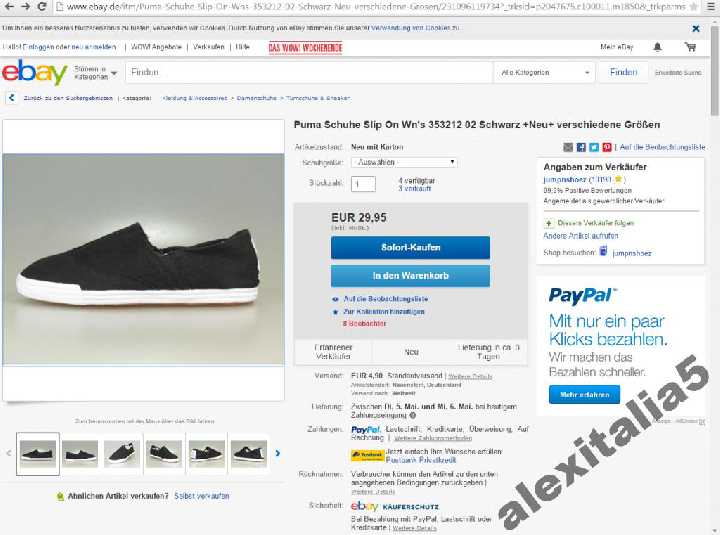 слипоны кеды Puma оригинал 37р 23,5см - фото фото фото 3