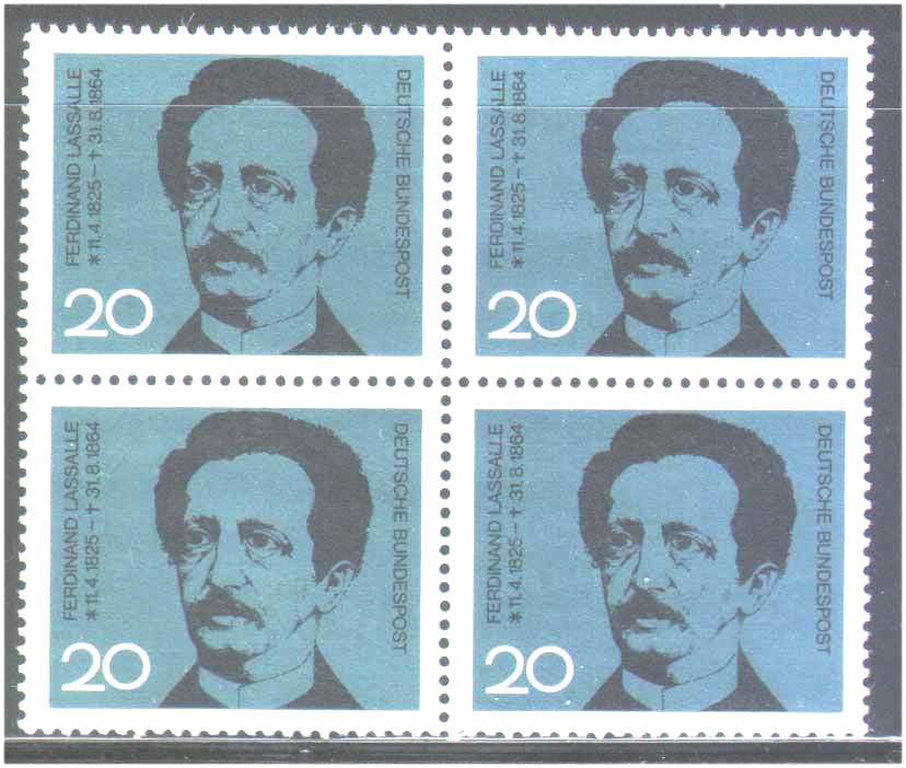 Германия  1964 г MNH - квартблок - фото фото фото 0