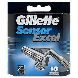 Оригинальные лезвия GILLETTE Sensor Excell 10 шт. - фото фото фото 0