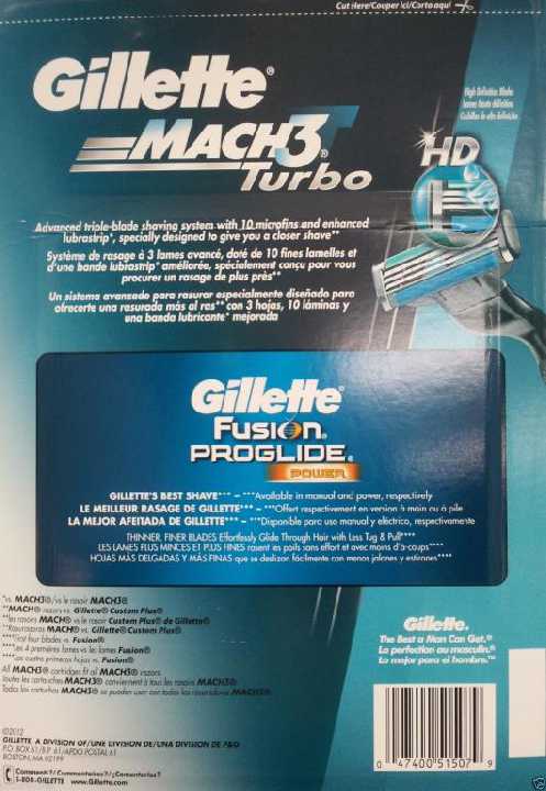 Gillette mach 3 Turbo 2 штуки без упаковки из США - фото фото фото 3