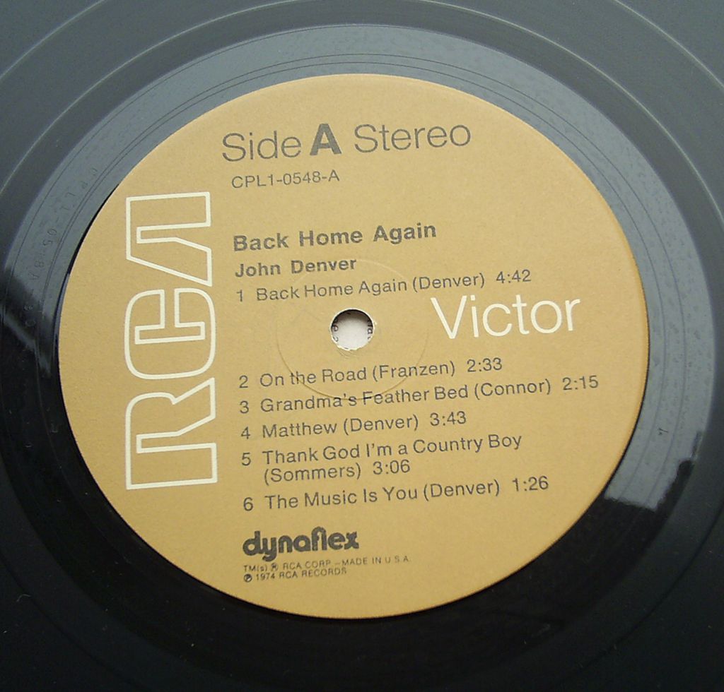 JOHN DENVER Back Home Again LP VG++/EX - фото фото фото 3