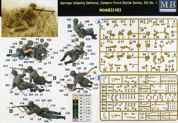 Master Box 35102 German infantry defence, kit 1 - фото фото фото 1