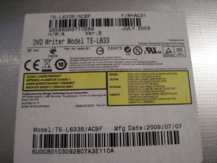 DVD-RW TS-L633 SATA - фото фото фото 1