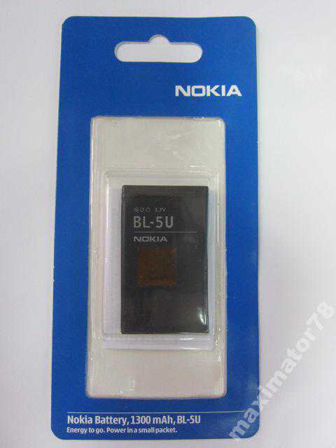 ОРИГИНАЛ АККУМУЛЯТОР БАТАРЕЯ NOKIA BL-5U 8900 - фото фото фото 1