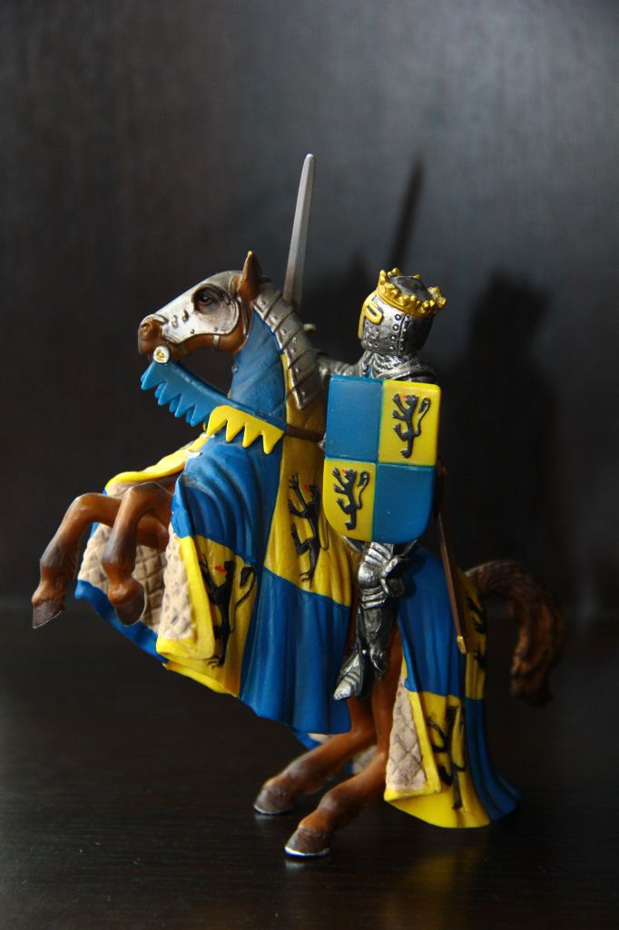 рыцарь на коне с мечем SCHLEICH 90-100мм ФРГ - фото фото фото 1