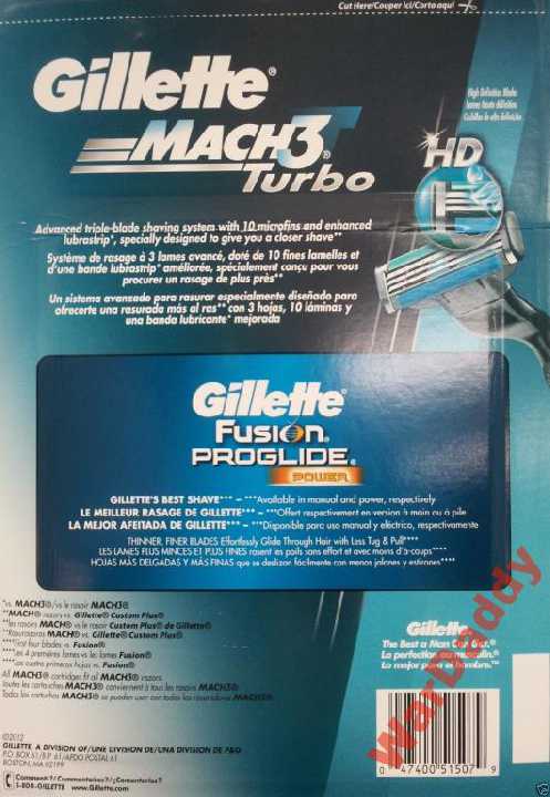 GILLETTE Mach3 4 шт. без упаковки оригинал из США - фото фото фото 3