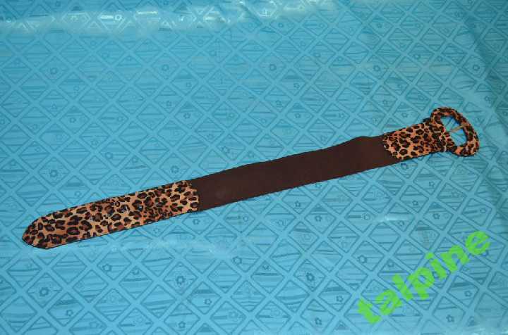 ! 1 пояс на резинке Accessorize коричневый с рис. - фото фото фото 2