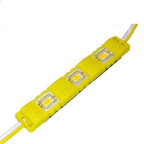 Светодиодный LED модуль smd 5730-3 Y IP65 с линзой жёлтый - фото фото фото 0