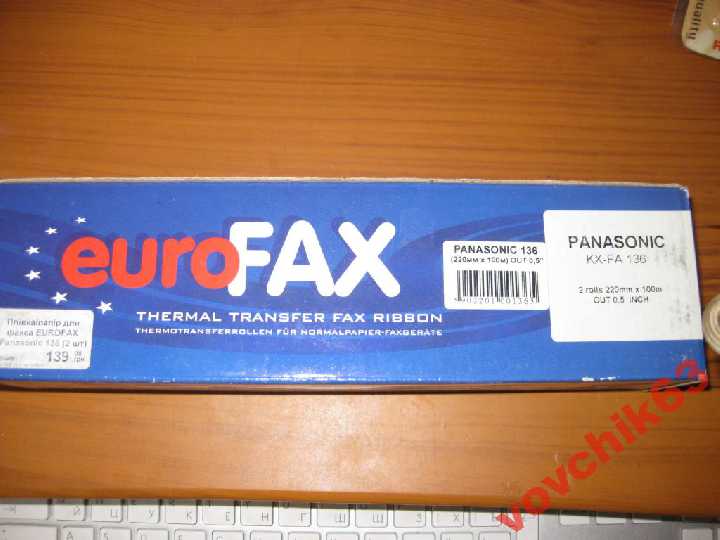 Термопленка EuroFax для Panasonic KX-FA136A 2x100м - фото фото фото 0