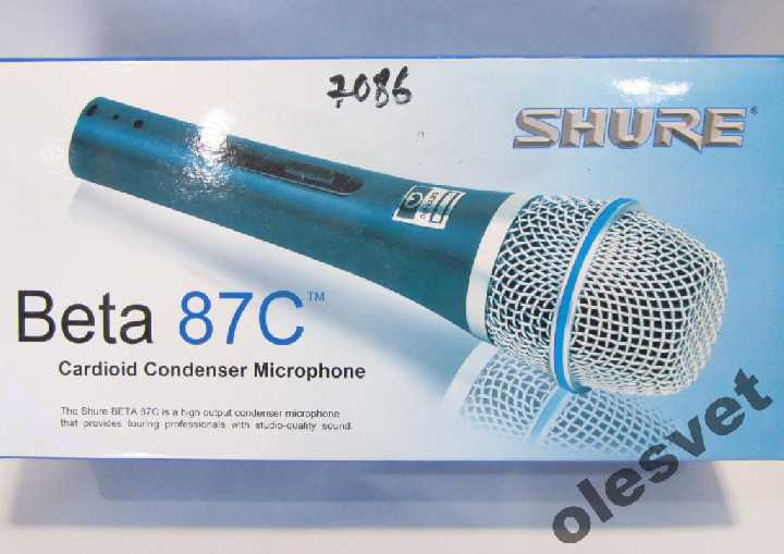 МИКРОФОН SHURE Beta 87 C шнур 3,8 м. - фото фото фото 3
