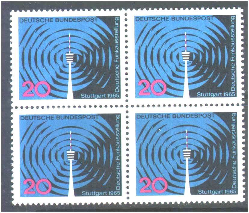 Германия  1965 г MNH - квартблок - фото фото фото 0