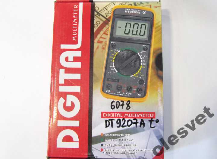 ТЕСТЕР DIGITAL MULTIMETER DT-9207 A - фото фото фото 5