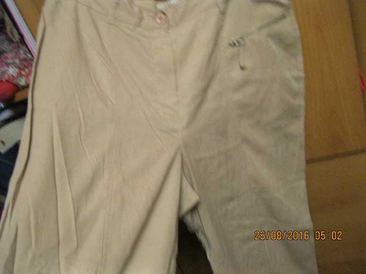 бренд CASUAL WEAR штаны брюки 14 48 M бежевые шик - фото фото фото 1