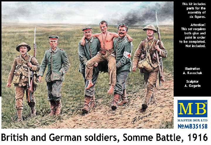 Master Box 35158 British and geman soldiers, 1916 - фото фото фото 0
