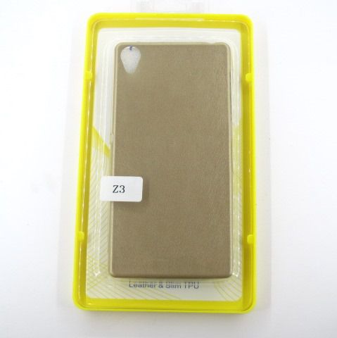 ЧЕХОЛ НАКЛАДКА КОЖА Sony Xperia Z3 D6602 LEATHER CASE - фото фото фото 1