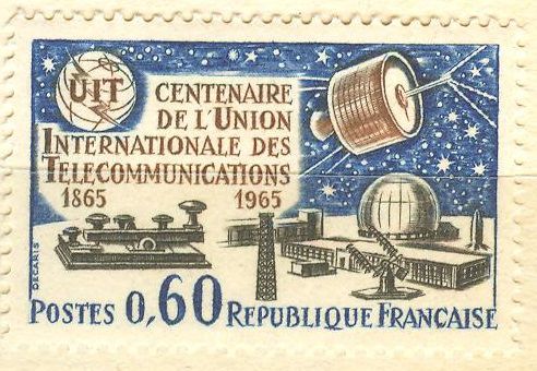 Франция 1965 100 лет МСЭ UIT космос Mi 1510 MNH - фото фото фото 0