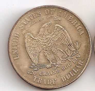Монета 1 Доллар США 1874 CC Trade Dollar - фото фото фото 1