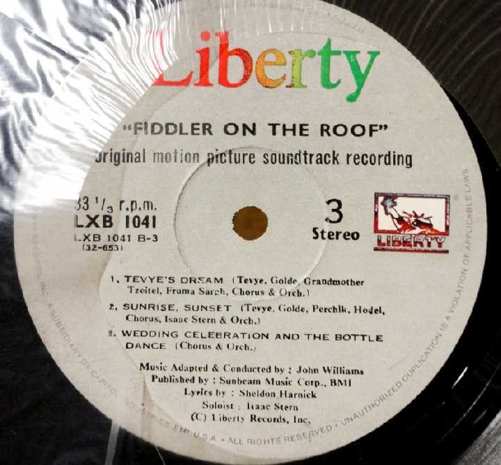 John Williams-Isaac Stern Fiddler On The Roof  2 lp - фото фото фото 5