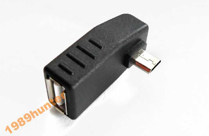 Переходник Micro USB - USB 2.0 OTG Угловой    (0121) - фото фото фото 1