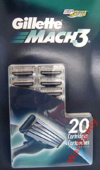 GILLETTE Mach3 4 шт. без упаковки оригинал из США - фото фото фото 2