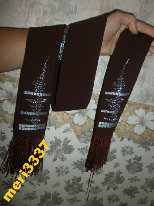 КРАСИВЕНЫЙ ШАРФИК УНИСЕКС В КАМНЯХ - фото фото фото 0
