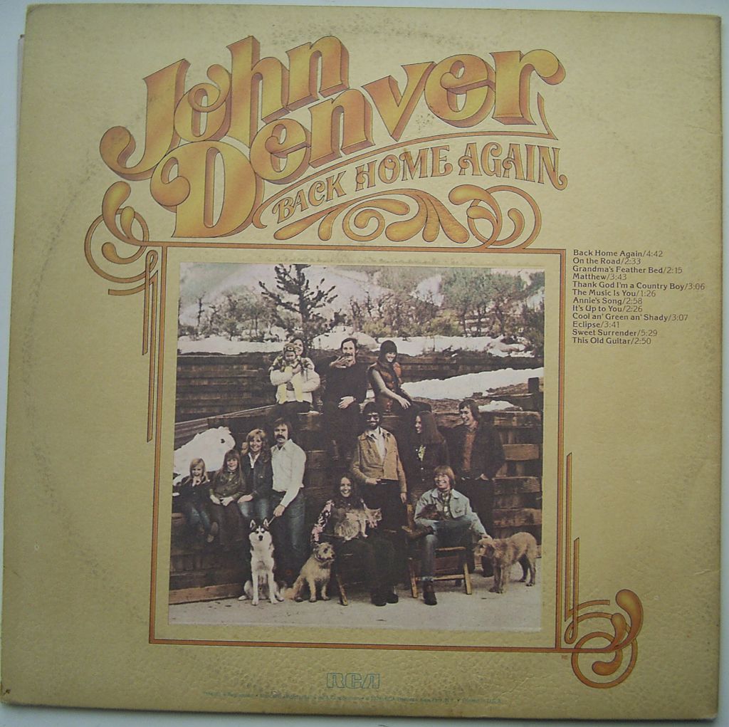 JOHN DENVER Back Home Again LP VG++/EX - фото фото фото 2