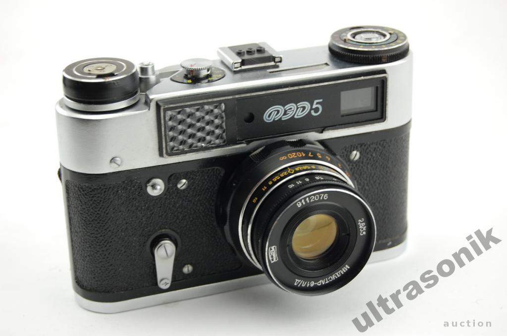 Компактный пленочный фотоаппарат ФЭД 5 + Индустар-61 Л/Д 55мм/2,8 Вживане - фото фото фото 0