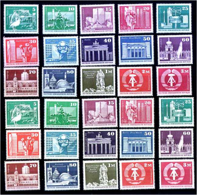 ZM ГДР 1973-4 гг MNH - стандарт - оттенки выпуски - фото фото фото 0