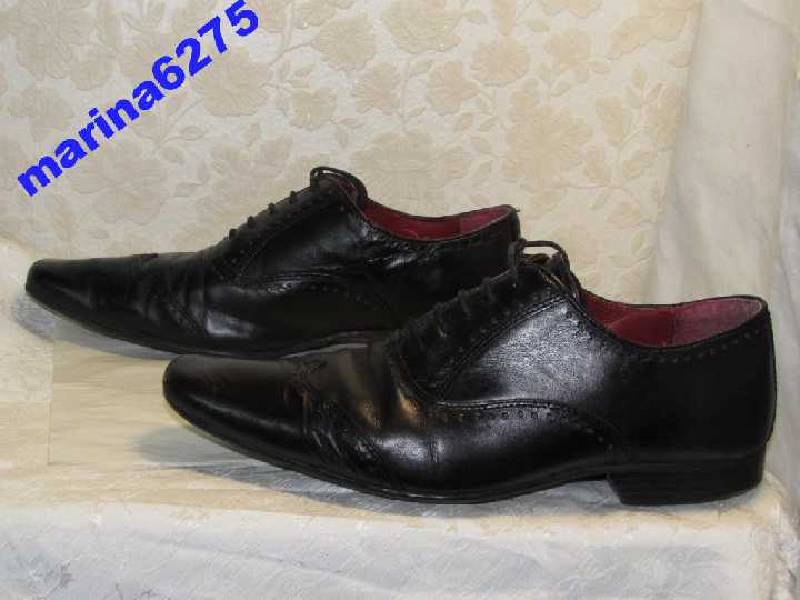 ТУФЛИ БРОГИ 100% КОЖА~HELLFOR LEATHER~ИНДИЯ 40-41 - фото фото фото 3