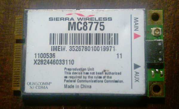 3G UMTS Модем Sierra MC8775- miniPCI-E - фото фото фото 1