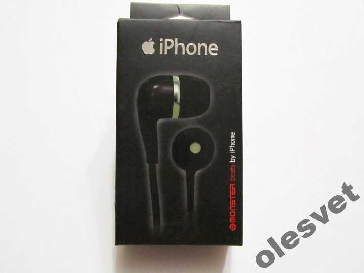 ВАКУУМНЫЕ НАУШНИКИ MONSTER beats iPhone + микрофон - фото фото фото 1