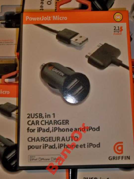 З/У в авто Griffin PowerJolt Dual Micro 2.1A! - фото фото фото 1