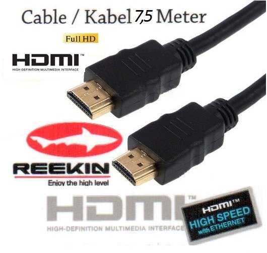 Кабель HDMI to HDMI  -  7,5м версия v1,4 GOLD - фото фото фото 1