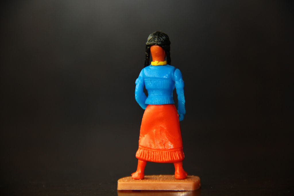 индеец скво индианка PLASTY своппет 54мм ФРГ - фото фото фото 1