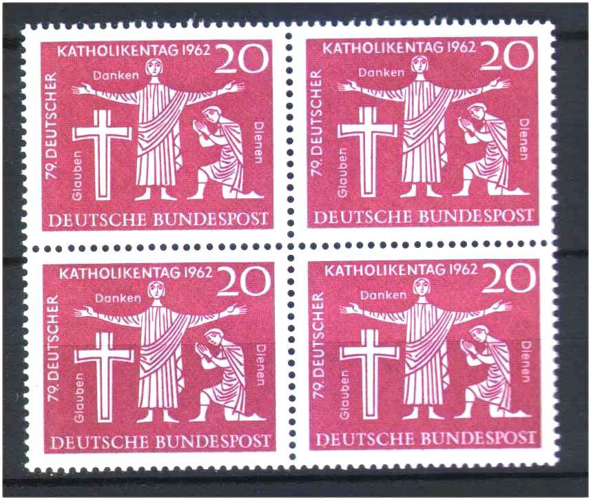 Германия  1962 г MNH - квартблок - фото фото фото 0