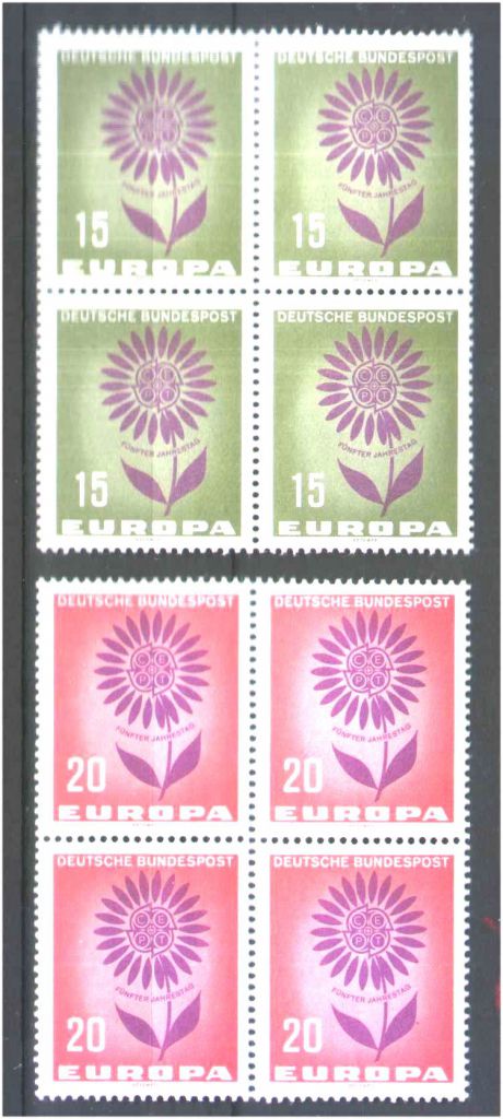 Германия  1964 г MNH - квартблок - фото фото фото 0