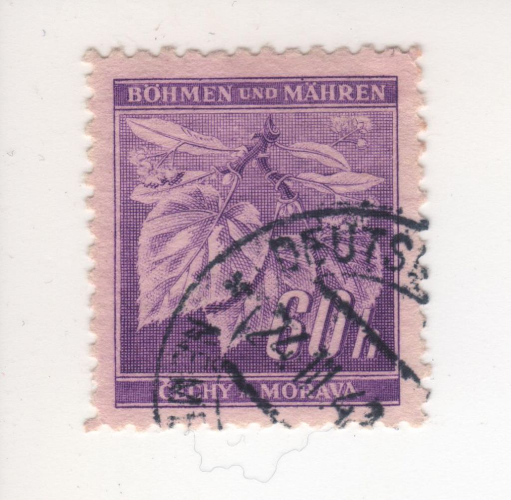 Богемия и Моравия 49 A1 60h violet - фото фото фото 0