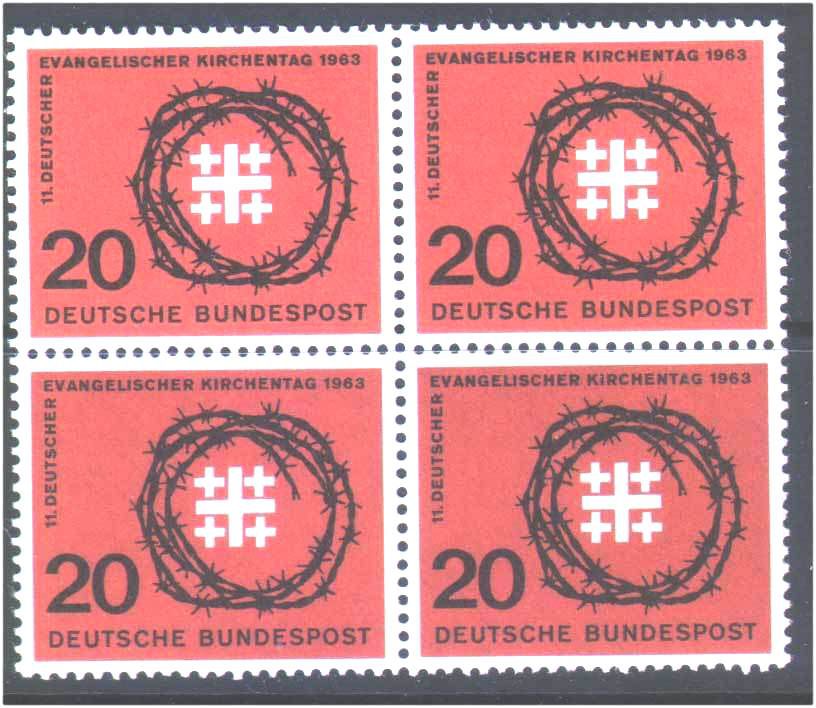 Германия  1963 г MNH - квартблок - фото фото фото 0