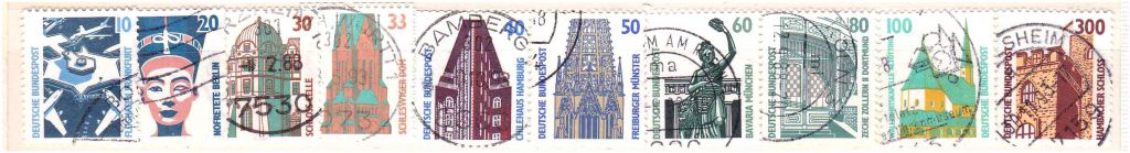 ZM Германия 1987-1992 г - стандарт - гаш. - архитектура - фото фото фото 0