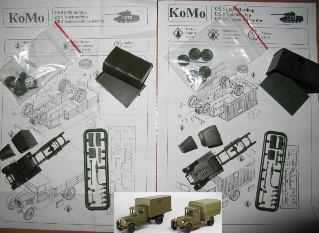 Автомобиль грузовой ЗИС-5 бортовой + ЗИС-5 кунг -1:87    (HO) - фото фото фото 0