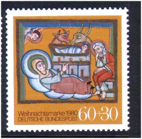 Германия  1980 г MNH - религия - 2е марки - фото фото фото 0