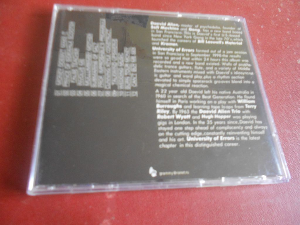 Daevid Allen's University Of Errors Money Doesn't Make It CD б/у - фото фото фото 1