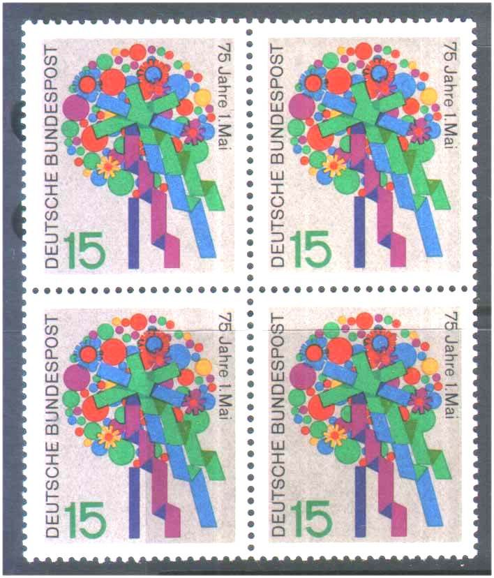 Германия  1965 г MNH - квартблок - фото фото фото 0