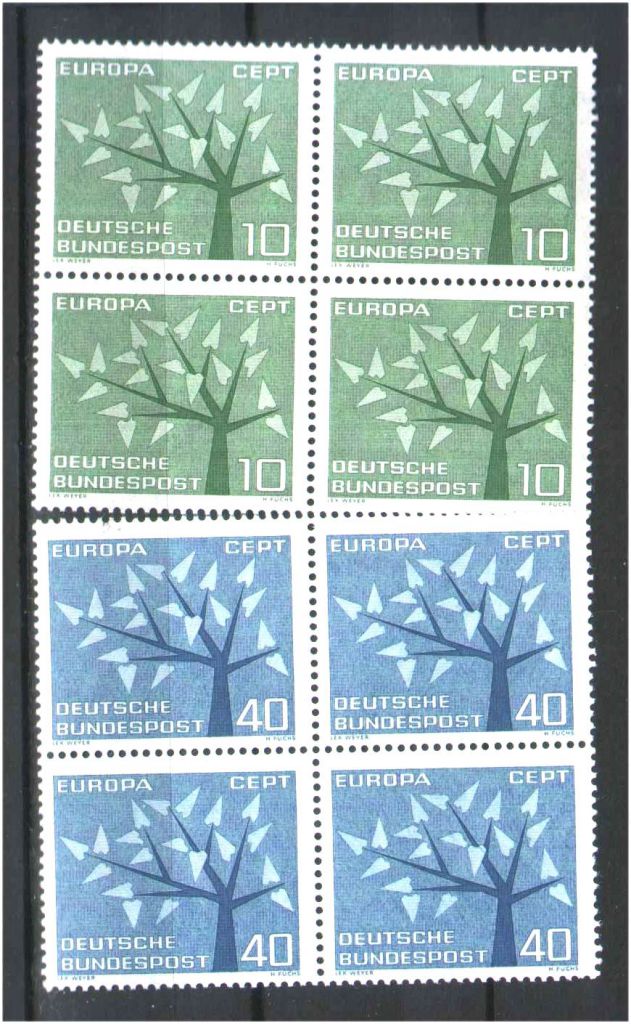 Германия  1962 г MNH - квартблок - фото фото фото 0